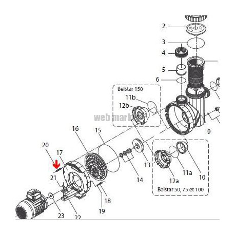 Support moteur de pompe Belstar