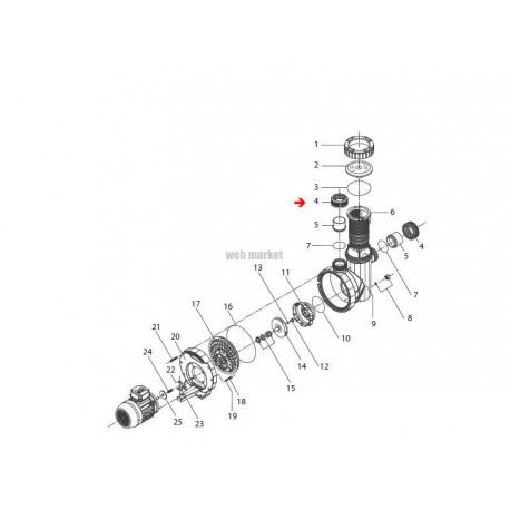 Ecrou de collet raccord pompe Belstar, Primavera