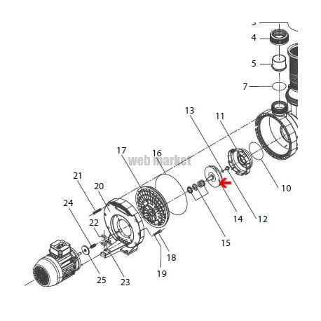 Turbine de pompe Belstar 200, 50Hz -12/07 ( Dispo épuisement Stock )