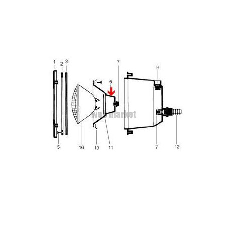 Corps de lampe de projecteur Cofies