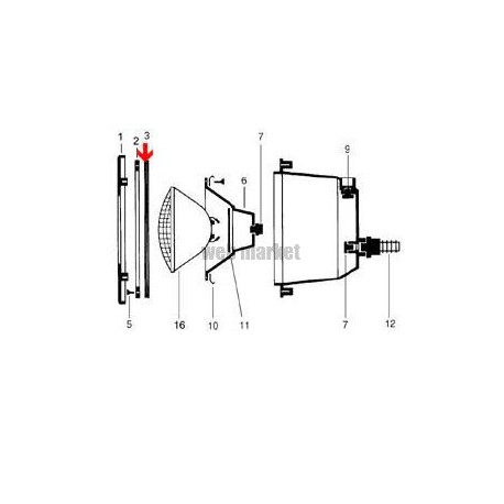 Joint de bride de projecteur Cofies, les 2