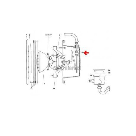 Presse-étoupe de niche de projecteur Pool s