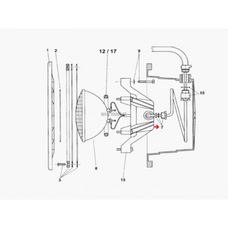 Presse-étoupe de bloc optique de projecteur Pool s