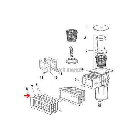 Cache bride de skimmer grande meurtrière Certikin