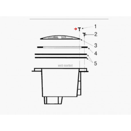 Vis de grille bonde de fond Hayward, les 2 (18mm)