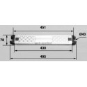 Marche inox d échelle Astral (495x78, Ø43mm) ( Dispo épuisement Stock )