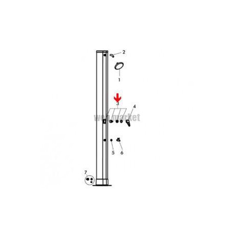 Raccord de robinet de douche solaire Grand pommeau