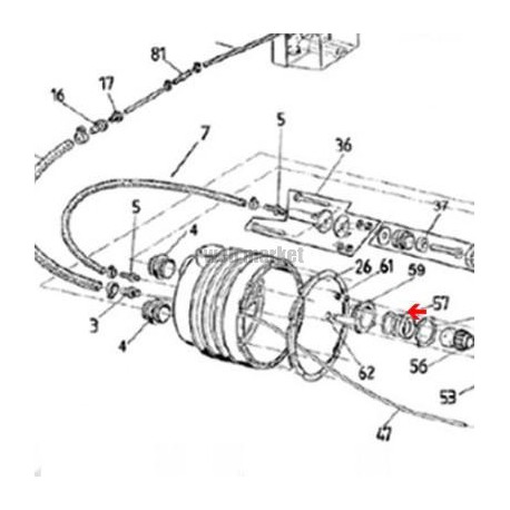 Joint intérieur de buse Badujet (60x73,5x6,2mm)
