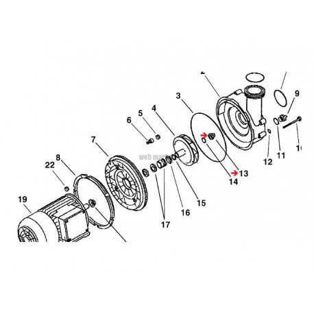 Ecrou de turbine de pompe 21-40 depuis 2000