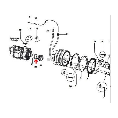 Raccord 63 mm de pompe Badujet Smart-Vogue