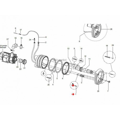 Vis de fixation réglage air Badu Smart(2,9x9,5mm) ( Frais/Délai supp à prévoir )