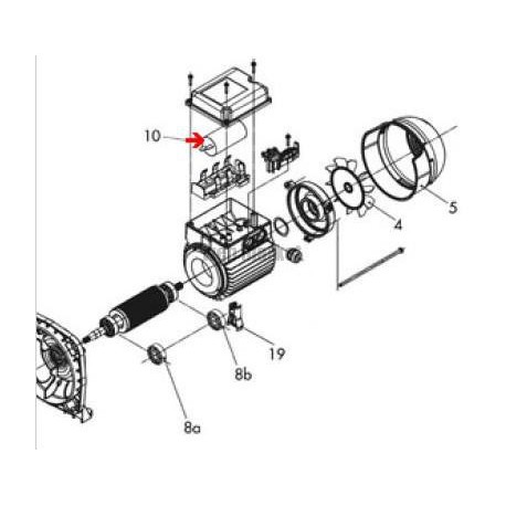 Condensateur 12,5mFde surpresseur Euro Com 3M