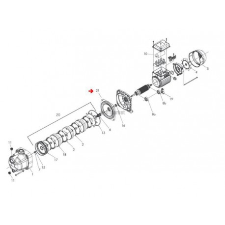 Couvercle inox pour garniture mécanique Euro Com ( Dispo épuisement Stock )