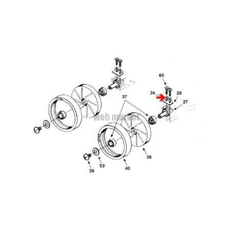 Rondelle d axe petite roue Polaris 180-280, les 5