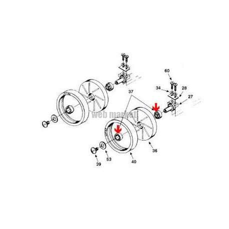 Roulement de roue pour Polaris 180-280, les 2