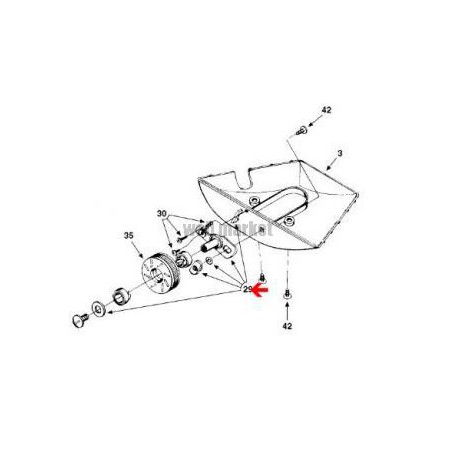 Axe de petite roue Polaris 180-280