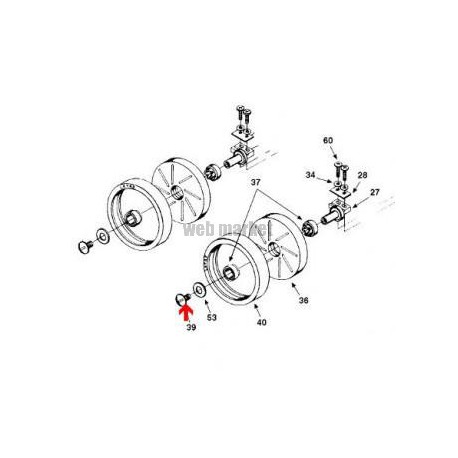 Vis plastique de roue Polaris 180-280