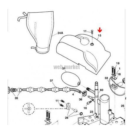 Capot bleu de Polaris 180 ( Dispo épuisement Stock )