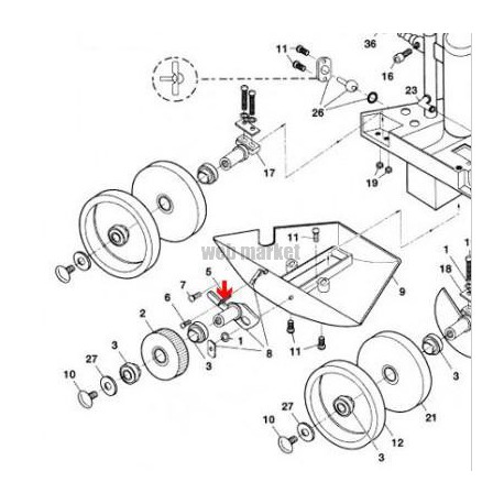 Ressort d arbre petite roue Polaris 180-280