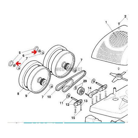 Clips de roue Polaris 340-360-380, les 5