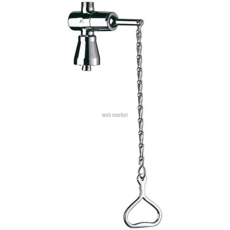 Ensemble de douche Tempostop à chaîne avec pomme fixe inviolable débit 8 litres par minutes robinet M15 x 21 temporisé : réf.