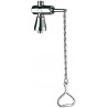 Ensemble de douche Tempostop à chaîne avec pomme fixe inviolable débit 8 litres par minutes robinet M15 x 21 temporisé : réf.
