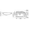 Lave-mains suspendu ELFE Lg : 50 cm Céramique blanc Réf. P169001