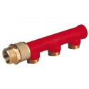 Elément rouge 3 circuits avec écrou d assemblage pour collecteur hydrodistribution réf. 12685081001