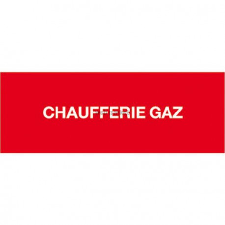 Etiquette chaufferie gaz 200x100mm Réf 215289