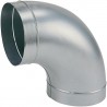 Coude à 90° - C 90 - Diamètre 125 mm - Acier galvanisé