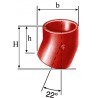 Coude SMU S à 22° - fonte - Ø nominal 125 mm