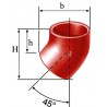 Coude SMU S à 45° - fonte - Ø nominal 75 mm