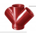 Embranchement Culotte double SMU S 45° en fonte diamètre nominal 125-125mm Réf. 156817 PAM