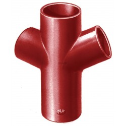 Embranchement Culotte double SMU S 68° en fonte diamètre nominal 75-75mm Réf. 156546 PAM