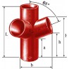 Embranchement Culotte double d'équerre SMU S à 68° en fonte diamètre nominal 75-75mm Réf. 156548 PAM