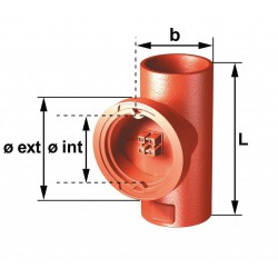 Té de visite SMU S - fonte - Ø nominal 125 mm