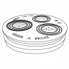 Tampon EPDM SME fonte 3 trous diamètre nominal 100mm Réf. 156131 PAM