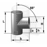 Embranchement Culotte simple SMU Plus à 88° en fonte diamètre nominal 75-75mm Réf. 155342 PAM