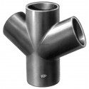 Culotte double 68° SMU® Plus - fonte gris - Ø 75/75 mm
