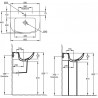 Lavabo compact ODEON UP 60 x 44 cm percé 1 trou blanc Réf. E4700-00
