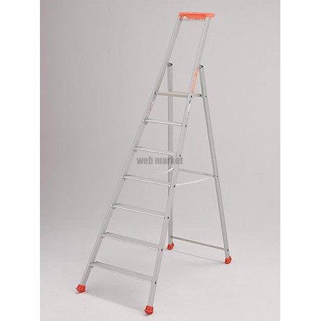 Marchepied aluminium MP Pro - 7 marches - H. de travail 3,44 m