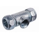 Raccord à compression té taraudé T 12x17 pour tube acier réf 01.150.04.00