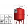 Vase d expansion à membrane 35 litres tarage 1,5 bars réf. MB35S