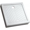 Receveur à poser carré, surélevé, extra-plat RENOVA 80 x 80 cm, céramique, blanc Réf. 00716100000