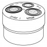 Tampon EPDM SMU S/SMU Plus 3 trous diamètre nominal 100mm Réf. 156629 PAM