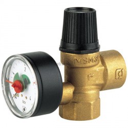 Soupape avec manomètre 20x27 MSM/E30 réf 22L0210731