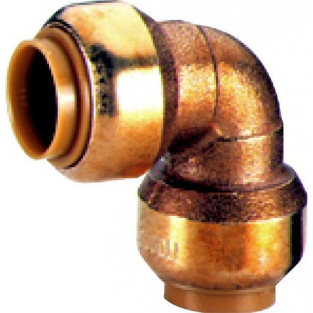 Coude 90° T090 instantané tectite femelle-femelle D14 pour tube cuivre PER et PB réf 4750015