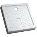 Receveur à poser carré, surélevé, extra-plat RENOVA 90 x 90 cm, céramique, blanc Réf. 00717100000