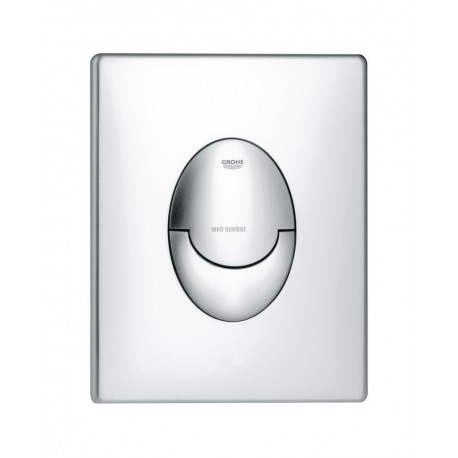 Plaque de commande WC SKATE AIR, double touche ou interrompable, pour mécanisme pneumatique, montage vertical, 156 x 197 mm,