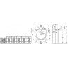 Colonne MIDEO pour lavabo E4330/15534K, E4331/15535K, E4333/15536K, E4334/15547K, blanche réf. 15537K-00